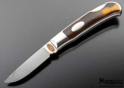 Dick Hodgson Custom Knife Amber Interframe  Lockback