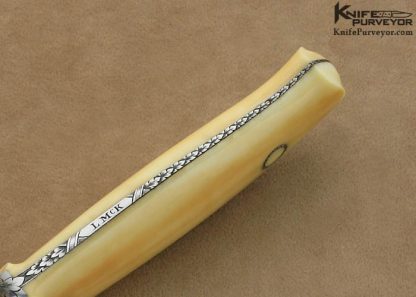 Dick Hodgson Custom Knife Integral Skeletonized Pre-ban Elephant Ivory Hunter Engraved by Lynton McKenzie - Image 8