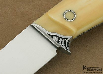 Dick Hodgson Custom Knife Integral Skeletonized Pre-ban Elephant Ivory Hunter Engraved by Lynton McKenzie - Image 2
