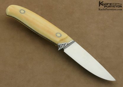 Dick Hodgson Custom Knife Integral Skeletonized Pre-ban Elephant Ivory Hunter Engraved by Lynton McKenzie - Image 4