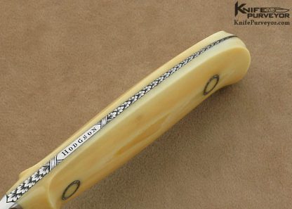 Dick Hodgson Custom Knife Integral Skeletonized Pre-ban Elephant Ivory Hunter Engraved by Lynton McKenzie - Image 6