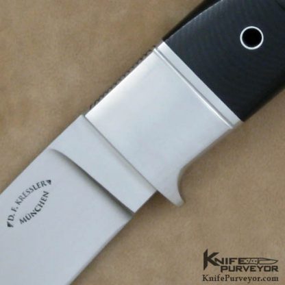 Dietmar Kressler Custom Knife Integral Hunter with Black Micarta Scales - Image 2