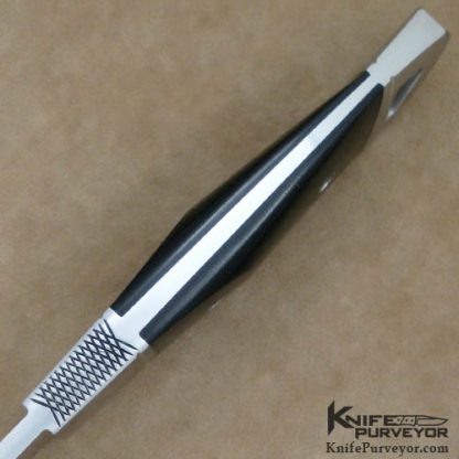 Dietmar Kressler Custom Knife Integral Hunter with Black Micarta Scales - Image 4