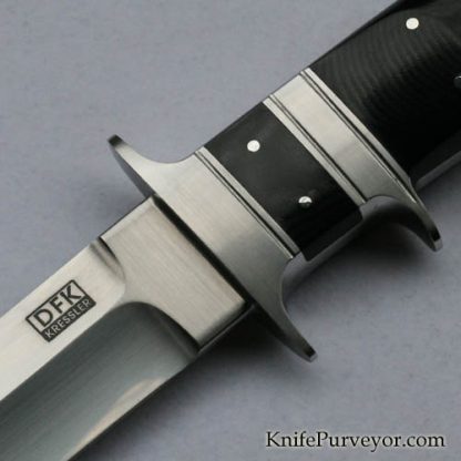 Dietmar Kressler Custom Knife: Black Micarta Subhilt Fighter - Image 2