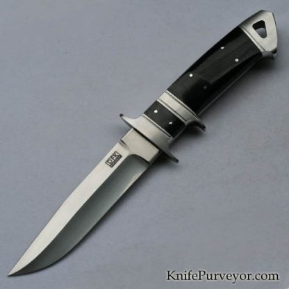 Dietmar Kressler Custom Knife: Black Micarta Subhilt Fighter
