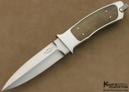 Dietmar Kressler Custom Knife Presentation Grade Big Horn Sheep Interframe Integral Dagger
