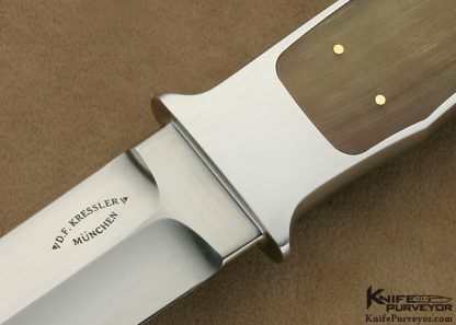 Dietmar Kressler Custom Knife Presentation Grade Big Horn Sheep Interframe Integral Dagger - Image 2