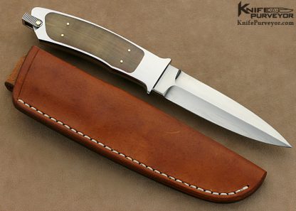 Dietmar Kressler Custom Knife Presentation Grade Big Horn Sheep Interframe Integral Dagger - Image 7