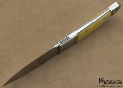 Dietmar Kressler Custom Knife South Sea Gold Lip Pearl Integral Drop Point - Image 7