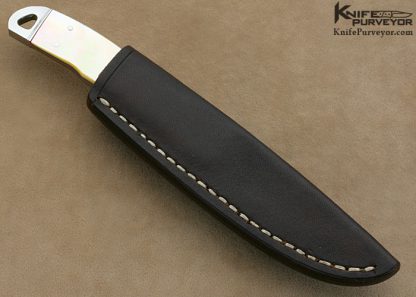 Dietmar Kressler Custom Knife South Sea Gold Lip Pearl Integral Drop Point - Image 5