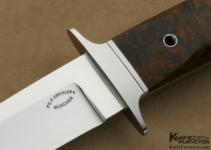 Dietmar Kressler Custom Knife Desert Ironwood Integral Chute - Image 2