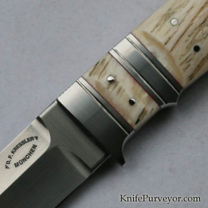 Dietmar Kressler Custom Knife: Narwhale Tusk Subhilt Fighter - Image 2