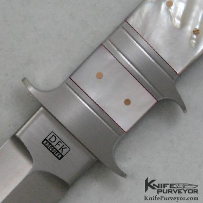 8 aug 2017 Dietmar Kressler Custom Knife: Mother of Pearl Subhilt Boot - Image 3