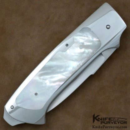 Dietmar Kressler Custom Knife Mother of Pearl Interframe Lockback - Image 3