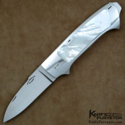 Dietmar Kressler Custom Knife Mother of Pearl Interframe Lockback