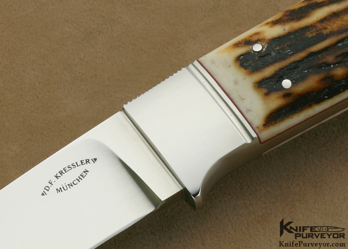 Dietmar Kressler Custom Knife Stag Integral Drop Point Hunter - Image 2