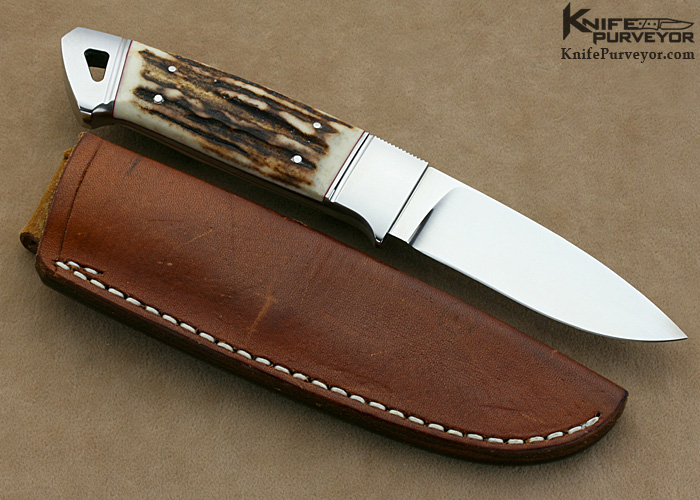 Dietmar Kressler Custom Knife Stag Integral Drop Point Hunter - Image 3