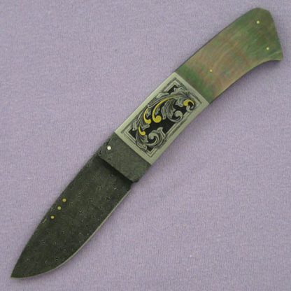 Don Cowles Custom Knife: Blacklip Hunter Engraved by Jim Small