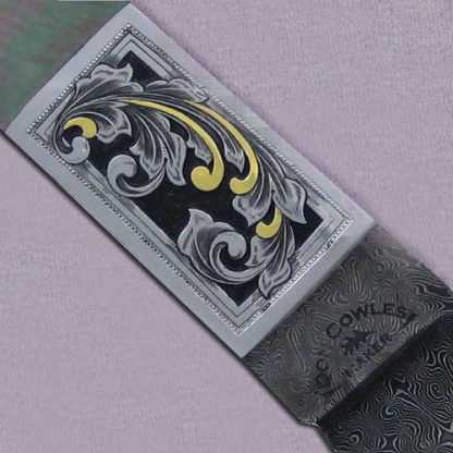 Don Cowles Custom Knife: Blacklip Hunter Engraved by Jim Small - Image 3