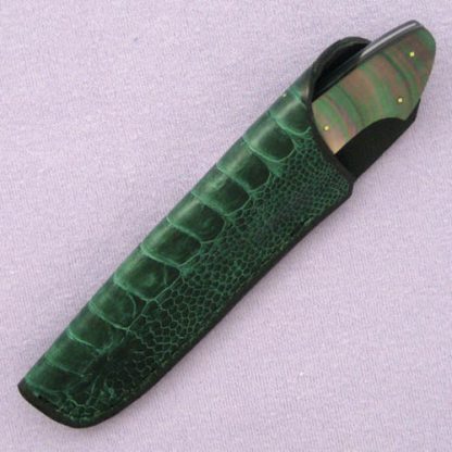 Don Cowles Custom Knife Blacklip Pearl Spear Engraved by Jim Small - Image 4