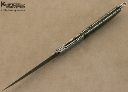 Don Hanson III Custom Knives Sole Authorship Damascus & Black Lip Tahitian Pearl Shell Linerlock - Image 8