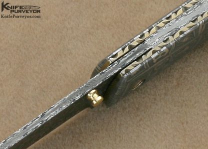 Don Hanson III Custom Knives Sole Authorship Damascus & Black Lip Tahitian Pearl Shell Linerlock - Image 6