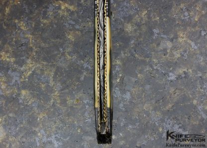 Don Hanson Custom Knife Mammoth with Sole Authorship Mosaic Damascus Linerlock - Image 6