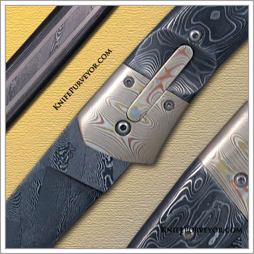 Don Hanson III's Custom Knife: Sole Authorship Damascus and Mokume Automatic Linerlock - Image 2