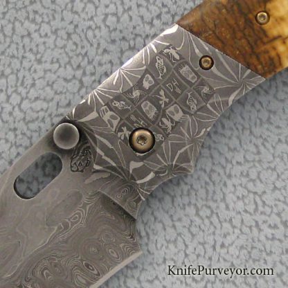 Don Hanson Custom Knife Mastodon & Mosaic Damascus Nightmare Tribute - Image 2