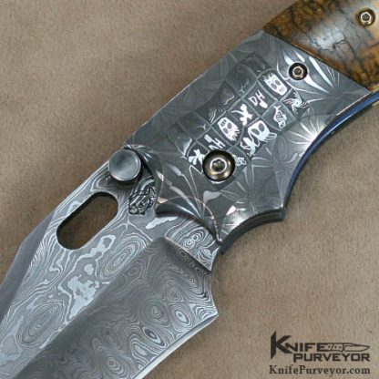 Don Hanson Custom Knife  Mosaic Damascus Nightmare Tribute - Image 2