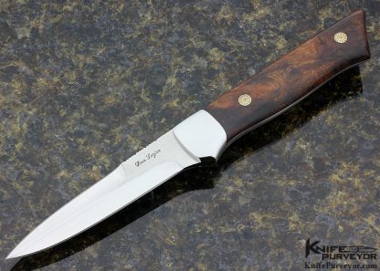 Don Lozier Custom Knife Presentation Grade Desert Ironwood w/ Mosaic Pins Fighter