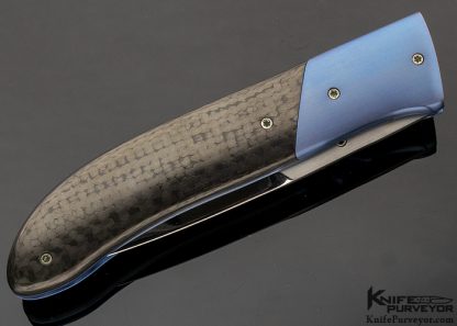 Don Maxwell Custom Knife "Piranha" Carbon Fiber and Titanium Linerlock - Image 3