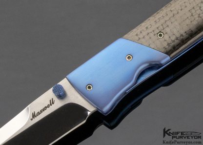 Don Maxwell Custom Knife "Piranha" Carbon Fiber and Titanium Linerlock - Image 2