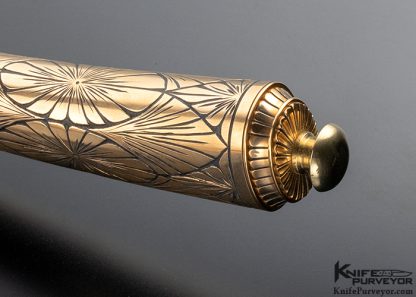 Doug Casteel Custom Knife Best Bowie 1999 Vegas Classic with Carved Bronze & Damascus Bowie - Image 9