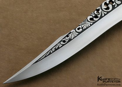 Doug Casteel Custom Knife "Dark Shadows" Pierced Bladed Fighter - Image 3
