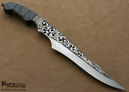 Doug Casteel Custom Knife "Dark Shadows" Pierced Bladed Fighter - Image 5