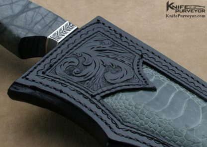 Doug Casteel Custom Knife "Dark Shadows" Pierced Bladed Fighter - Image 8