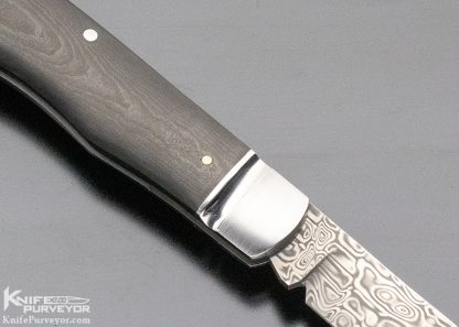 David Taber Custom Knife Damasteel & Carboquartz Outsider Slip Joint - Image 4