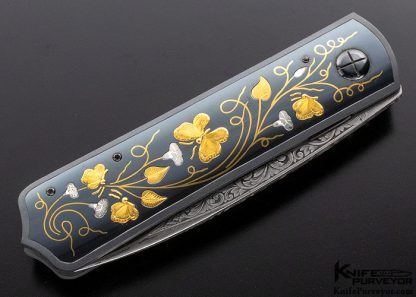 Dr. Fred Carter Custom Knife Sole Authorship Butterflies and Morning Glories Linerlock - Image 3