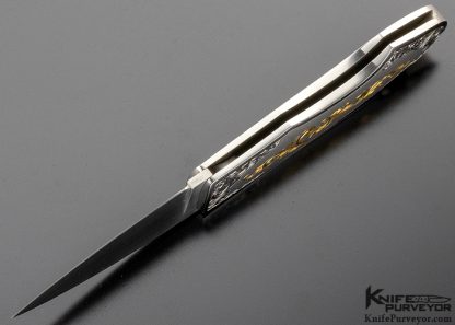 Dr Fred Carter Custom Knife Sole Authorship Engraved 24Kt Gold Lockback - Image 7