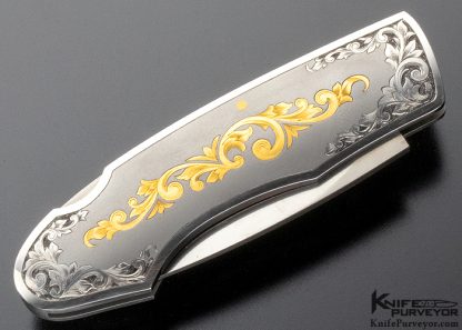 Dr Fred Carter Custom Knife Sole Authorship Engraved 24Kt Gold Lockback - Image 3