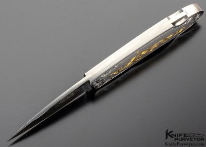 Dr Fred Carter Custom Knife Sole Authorship Engraved 24Kt Gold Lockback - Image 6