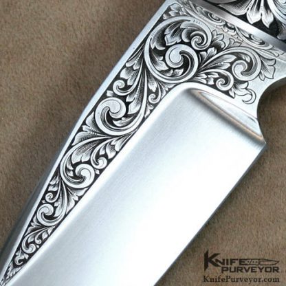 Dr. Fred Carter Custom Knife Sole Authorship Engraved Desert Ironwood Hunter - Image 2