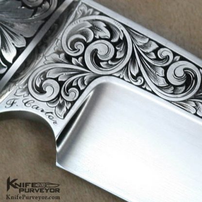 Dr. Fred Carter Custom Knife Sole Authorship Engraved Desert Ironwood Hunter - Image 5