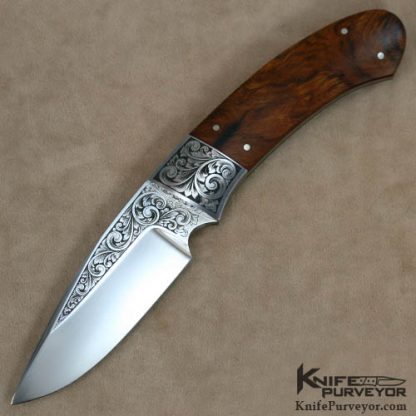Dr. Fred Carter Custom Knife Sole Authorship Engraved Desert Ironwood Hunter