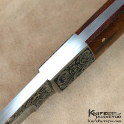 Dr. Fred Carter Custom Knife Sole Authorship Engraved Desert Ironwood Hunter - Image 6