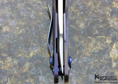 Duane Dwyer Custom Knife Timascus Frame Lock - Image 6
