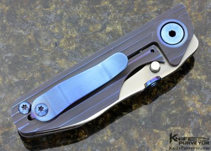 Duane Dwyer Custom Knife Timascus Frame Lock - Image 3