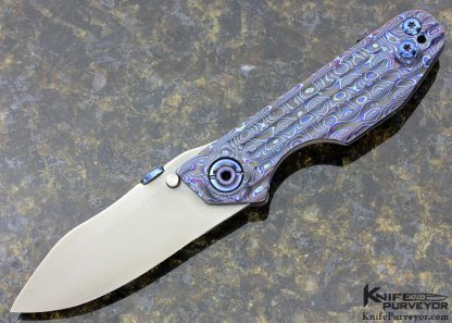 Duane Dwyer Custom Knife Timascus Frame Lock