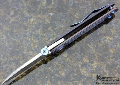 Duane Dwyer Custom Knife Timascus Frame Lock - Image 4